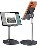 LISEN Cell Phone Stand Adjust for iPhone Phone Holder for Desk, Office Desk Accessories PC Gaming Gifts for Her Essentials Kitchen Gadgets Fit Telephone OtterBox Case Switch iPad Air Tablet 4-10 in