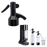 Sodafall fizz saver soda bottle dispenser siphon sifon compatible with Sodastream bottles and other soda maker brands replacement cap(black)