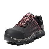 Timberland PRO Women's Powertrain Sport Alloy Safety Toe Industrial Athletic Work Shoe, Black/Pink-2024 New, 7.5W