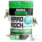 Rockin' Green Hard Rock Powder Laundry Detergent (90 Loads) - Natural Powdered Laundry Detergent, Sensitive Skin Laundry Powder (AC/DSea Breeze)