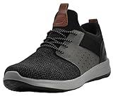 Skechers Men's Classic Fit Delson Camben Sneaker, Black/Grey, 10 US