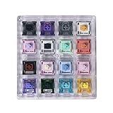 Akko 16-Key Switch Tester Mechanical Keyboards Acrylic Testing Tool Mechanical Keyboard Switches with Dust-Proof Cover
