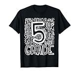 5th Grade Typography Team Fifth Grade Teacher Back To School T-Shirt
