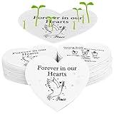 50 Plantable Seed Paper Funeral Favors for Guests - Handmade Seed Cards with Wildflower Seeds for Celebration of Life Events , Memorial Gifts, and Sympathy Cards -2.5 inch x 2 inch