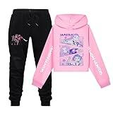MGWTFZDL 𝐃𝐞𝐦𝐨𝐧 𝐇𝐮𝐧𝐭𝐞𝐫𝐬 Hoodie Suit Girls/Boys Kids Hooded&Pant Casual Sweatshirt for 4-13 Years Long Sleeve Suit