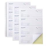 Professional Money and Rent Receipt Book Two Part Carbonless Copy Spiral Bound(3 Packs)