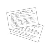 Constitutional Rights Card to Hand to Law Enforcement at Your Home 30pk 2x3.5” Wallet Size Legal Citizens Police Interaction Warrant Under Arrest Questions