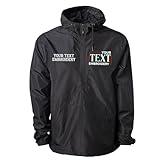 TEEAMORE Custom Embroidered Windbreaker Half-Zip Jacket for Men Women Personalized Embroidery Rain Jacket