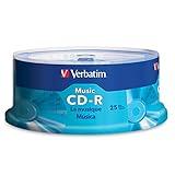 Verbatim Music CD-R 40X 80 Minute 700 MB Blank Recordable Audio Discs 25pk Spindle