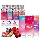 Moment Mocktails Non Alcoholic Drinks (Shark Tank) | SPARKLING Classics Adaptogen Drink | L-Theanine & Ashwagandha for Calm & Clarity | 0 Added Sugar 0 Caffeine | 12-pack