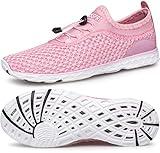 DOUSSPRT Women's Water Shoes Quick Drying Sports Aqua Shoes Pink Size 8