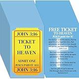 Fankya 240pcs Gospel Tracts Plan of Salvation Cards Pocket Holy Prayer Cards Bible Tracts Inspirational Mini Bibles Christian Tracts for Evangelism Church Gifts (Ticket to Heaven)