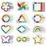 96 Pcs Breath Calm Anxiety Sensory Stickers Reusable Textured Tactile Rough Calming Stickers Adhesive Sensory Strips for Christmas School Office Classroom Desk Adults Teens Tension Anxiety Relief