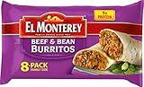 El Monterey Beef and Bean Burritos Made with Real Beef, 8 Ct Box