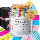 Bible Verse Jar, Read Me When Bible Verses Jar for Daily Encouragement,Christian Gifts for Women,Christmas Gifts for Women,Birthday Gift for Mom,Graduation Gift,Prayer Cards With A 48-inch Ribbon Bow