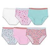 Fruit of the Loom Little Toddler Girls' Tag-Free Cotton Underwear, Brief-6 Pack-Assorted Colors, 2-3T