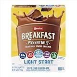 Carnation Breakfast Essentials Light Start Powder Drink Mix, Rich Milk Chocolate, 8 Count Box of Packets