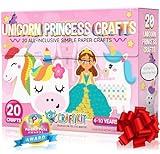 Craftikit® 20 Award-Winning Princess & Unicorn Crafts for Kids Ages 3-10 Years, All-Inclusive Toddler Arts and Craft Kits for Kids, Fun Toddler Craft Box for Girls in Preschool