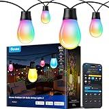 Govee S14 Bulb Outdoor String Lights 2, 96ft Smart RGBIC Warm White Patio Lights with 30 LED Bulbs, 111 Scene Modes for Outdoor Decor, Works with Alexa, Google, Matter, APP Control, IP66 Waterproof