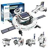 Nilez 6-in-1 STEM Projects for Teen Ages 13 and up, DIY Science Kits, Solar or Battery Powered Space Toys Gifts for Youth (White)