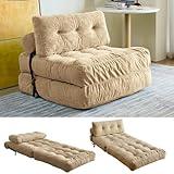 Aosaifen Foldable Sofa Bed, Bing Bag Chair, Adult Floor Sofa Bed, Couch,Bedroom Reclining Living Room Relaxing and Comfortable Boneless Chair with armrests and backrests