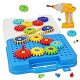 IIROMECI Gears Toys for Kids Ages 4-8, STEM Educational Construction Toys, Building Toy Set for Boys and Girls, Engineering Building Blocks Creative Learning Toy Set