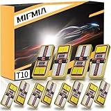 MIFMIA 194 LED Bulb 6000K White, 168 T10 2825 W5W 5SMD Replacement Bulbs Error Free for Car Dome Map Door Courtesy Side Marker Reading Glove Box License Plate Lights, Pack of 12