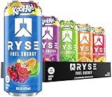 RYSE Fuel Energy Drink - Variety Pack - Sugar Free, Gluten Free & Vegan - 200mg Natural Caffeine, Taurine & Choline for Focus & Energy - No Artificial Colors - 16 fl oz Cans (12-Pack)