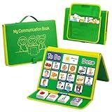 BOHEMIABY Pecs Visual Communication Book, Communication Board for Nonverbal Kids, 203 Organ Counting Animals Communication Cards, Autism Speech Therapy Materials, Toddler Behavior Book for Home School