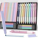 Nicpro 33PCS Aesthetic Highlighter and Gel Pen set with Case, 12 Bible Highlighters & Cute Pens Refills With Soft Ink & Tip, No Bleed Quick Dry for Bible Study Journaling Planner Notes School Supplies