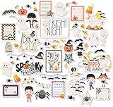 Paper Die Cuts - Fright Night - for Halloween Boo Crew Trick or Treat Spooky October 31st - Over 60 Cardstock Scrapbook Die Cuts - by Miss Kate Cuttables
