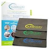 Supercloth® Premium Microfiber Cleaning Cloth for All-Purpose, Lasts Over 5 YEARS, Glasses Cleaning Cloth, Microfiber Cleaning Cloth for Cars, Magic Reusable Cloth Streak-Free 100% Made in Italy (3pk)