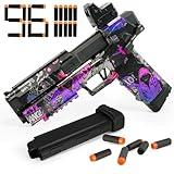 FIONPHEO Toy Foam Blaster with Graffiti Design Toy Gun with Magazine and 96 Foam Darts for Kids Age 8-12