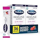 Pedialyte with Immune Support, Electrolyte Drink Powder with Vitamin C and Zinc, Advanced Hydration, Mixed Berry, 36 Powder Packets
