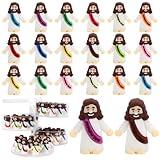 80 Pcs Mini Jesus, Little Jesus Figures to Hide Tiny Figurines in Bulk and Pocket Seek Religious Gifts for Easter Egg Stuffers Fillers Sunday School Baptism Christ Savior Craft