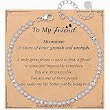JoycuFF Best Friend Birthday Gifts For Women, Friendship Gifts For Women, Gift For Woman, Best Friend Bracelet Christmas Day Female Gift, Moonstone Bracelets For Friends, Inspirational Jewelry