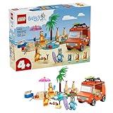 LEGO Bluey: Bluey’s Beach & Family Car Trip - Toddler Learning Toy for Kids 4+ - Includes Bluey, Bingo, and Mum Minifigures - Birthday Gift for Boys and Girls, Ages 4+ - 11202