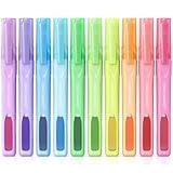 Four Candies Highlighters Assorted Colors, Liquid Highlighter with Clear View Design, Soft Chisel Tip, Classic Colors, 10 Pcs No Bleed Cute Highlighters