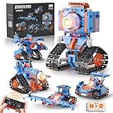 5in1 Robot Building Kits for Kids 6-12, APP & Remote Control STEM Robot Building Toys for Kids Science Learning, Technic Coding Tank Truck Stem Building Sets, Erector Set for Boys Girls Xmas Gifts