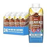 Carnation Breakfast Essentials Ready to Drink with Fiber, Rich Milk Chocolate, 8 FL OZ Carton (Pack of 24)