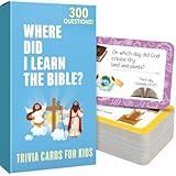 QUOKKA 300 Engaging Bible Trivia Card Questions – Fun Bible Games for Kids and Families to Learn About Scripture – Christian Games for Sunday School, Homeschool, and Family Bible Study