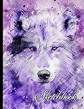 Sketchbook: Wolf Themed Personalized Artist Book | Soft Cover Blank Sketch Pad Tablet | 8.5” x 11”, 108 pages | Gifts for Kids Girls Boys Teens Adults | for Drawing Painting Charcoal Ink