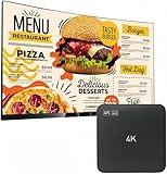 Lunzn Smart Digital Signage Player with Non-Subscription CMS Software 7x24 Stable Auto Play Make TV Set Become LCD Display Andriod 4K Advertising Media Player(YM05)