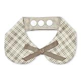 FURALETTE Plaid Dog Bandana with Ribbon Bowknot, Soft and Durable Polyester Pet Scarf, 7 Sizes for Cats and Dogs, Adjustable Triple-Snap Closure (Brown, Medium)