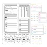 GLOBLELAND Calendar Planner Silicone Clear Stamps Month Week Date Time Transparent Stamp for Card Making DIY Scrapbooking Photo Album Decorative Paper Craft 6.3x4.3inch