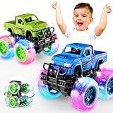 Monster Trucks Toys for Toddlers Boys: Light-up Wheels for Kids Age 2-4 Years Old,Toy Car for Kid Ages 3-5,Boy Cars to 3-6,Toy Truck for Toddler 1-3,Jam Birthday Gift for Children 1-3