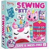 Klever Kits 7 Sewing Projects- My First Kids Sewing Kit- Easy DIY Arts and Crafts for Girls, Craft Kits, Birthday Gifts for Kids Aged 6+, Unicorn and Mermaid Pillow