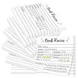 L1rabe Book Review Mini Sticky Notes - 6Pcs Back to School Self-Stick Note Pads Reading Journals for Book Lovers&Readers, 300 Sheets Small Notepads Bookish Bookworm Gifts, Review Tracker Reading Log