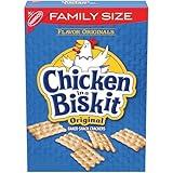 CHICKEN IN A BISKIT Original Baked Snack Crackers, Lunch Snacks, Family Size, Christmas Crackers, 12 oz