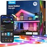Govee Outdoor LED Strip Lights, 98.4ft Smart Outdoor Lights Work with Alexa and Google Assistant, App Control, IP65 Waterproof, RGBIC Lights for Patio, Eave, Party Decorations